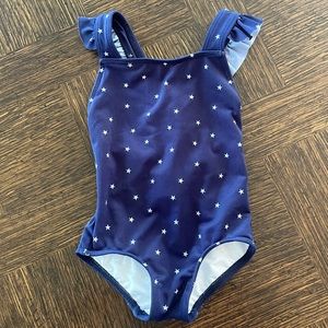 Minnow Swim navy/white stars ruffle one piece sz1